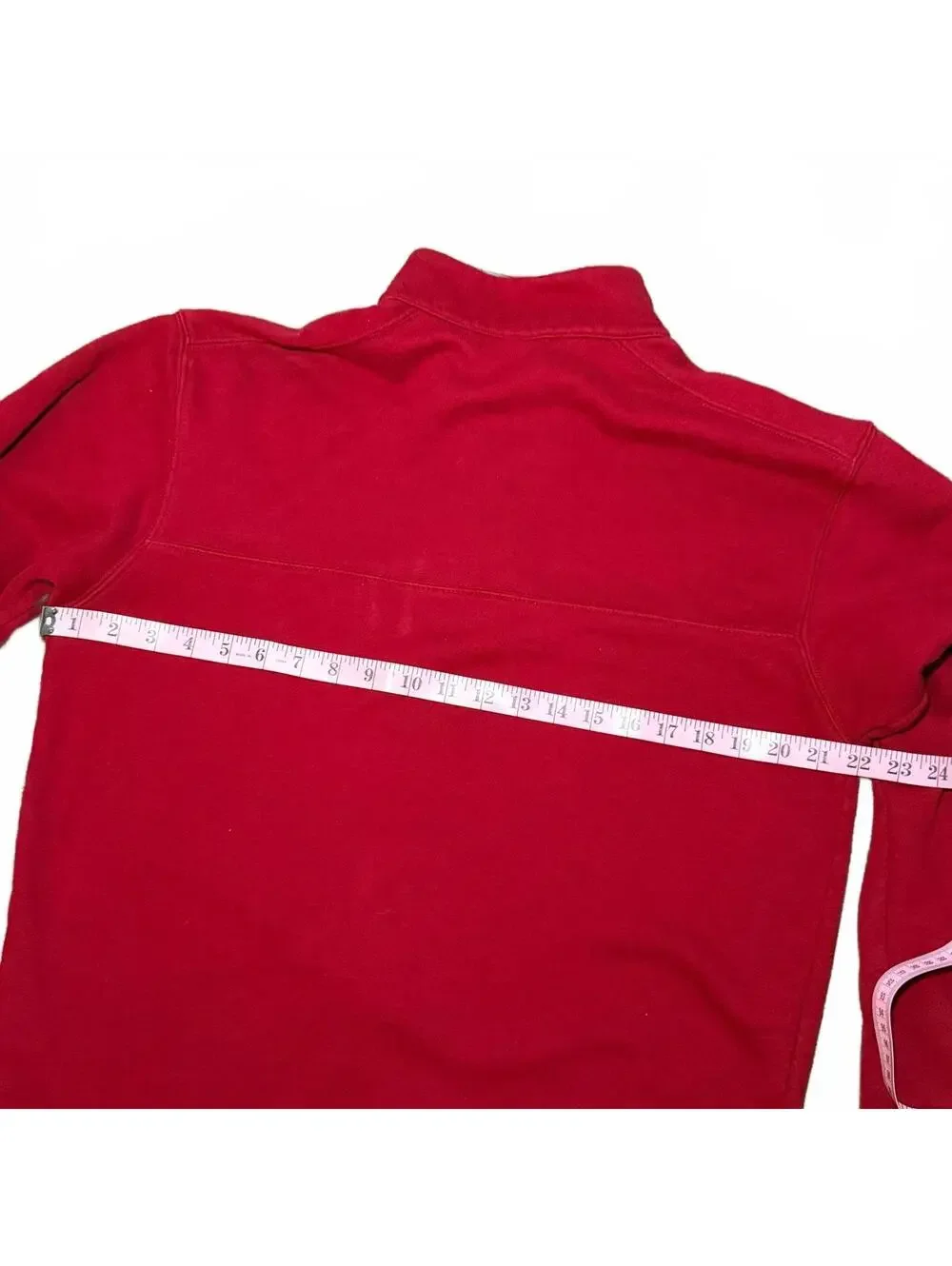 Columbia Red 1/4 Fleece Pullover Sweatshirt Medium